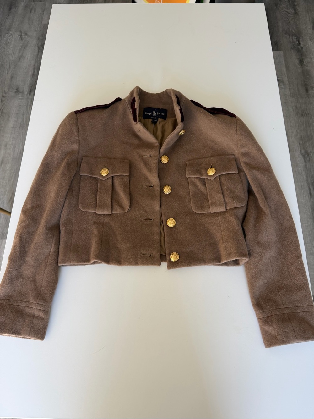 Vintage Ralph Lauren Purple Label Military Cropped Jacket
